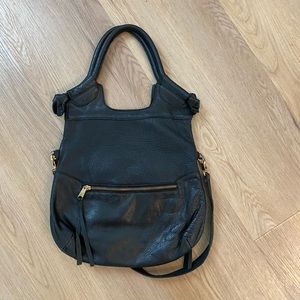Foley + Corinna Mid-City Leather Convertible Tote, Black